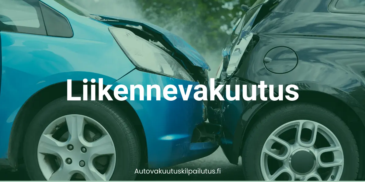 Kaksi autoa törmää peräänajossa.